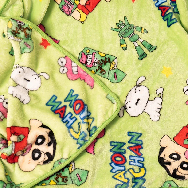 Comfortable Anime Printing Blanket Warm Flannel Blanket Crayon Shin Chan Blanket Bedspread Bedroom Sofa Bed Girl Kids Nap