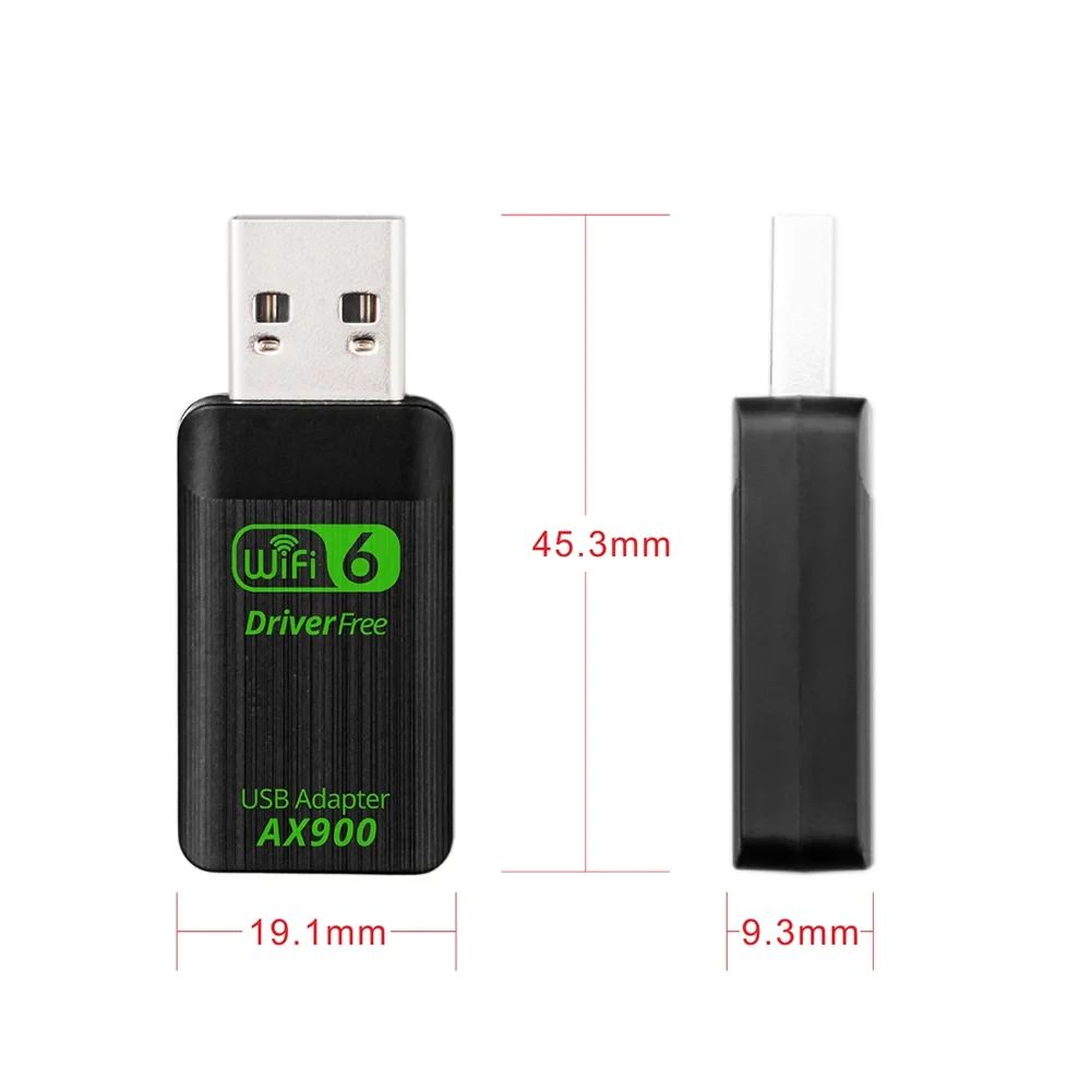 900M USB WIFI 6 Adapter Dual Antenna 600M Network Card AX900 Dual Band 2.4G 5G WiFi Adapter for PC Laptop Tablet Controller