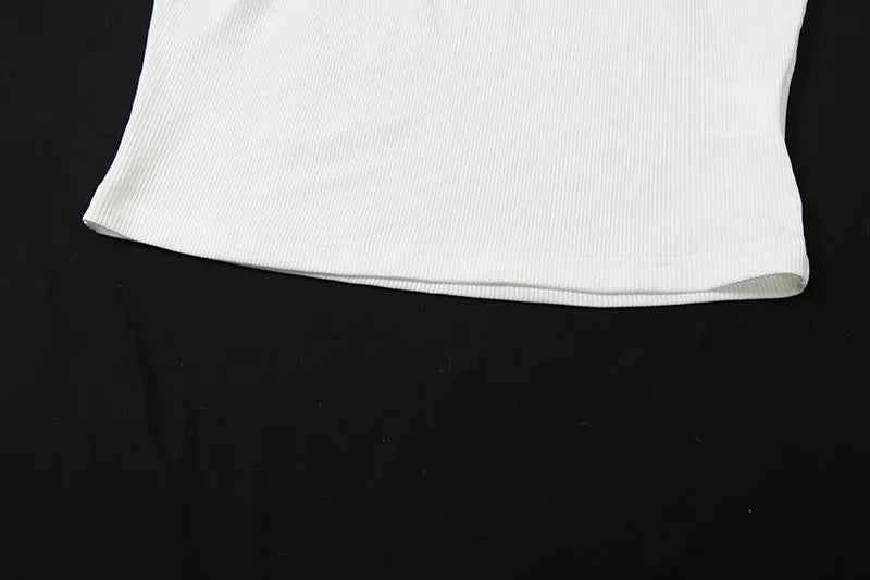 Metal Buckle Decoration Tank Tops Women Turtleneck Off Shoulder Skinny Stretch Street Fashion Wild Style Solid Outfits