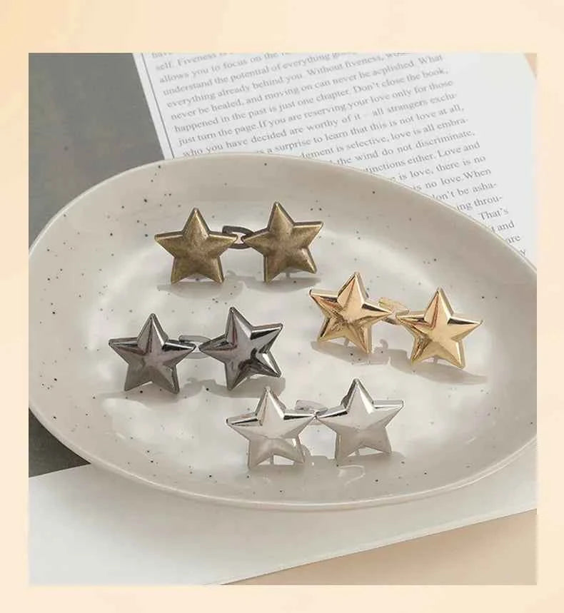 Mental Star Belt Adjustable Seamless Invisible Waistband Buckle Jeans Waist Tightening Tool Fashion Luxury Decoration Accessory