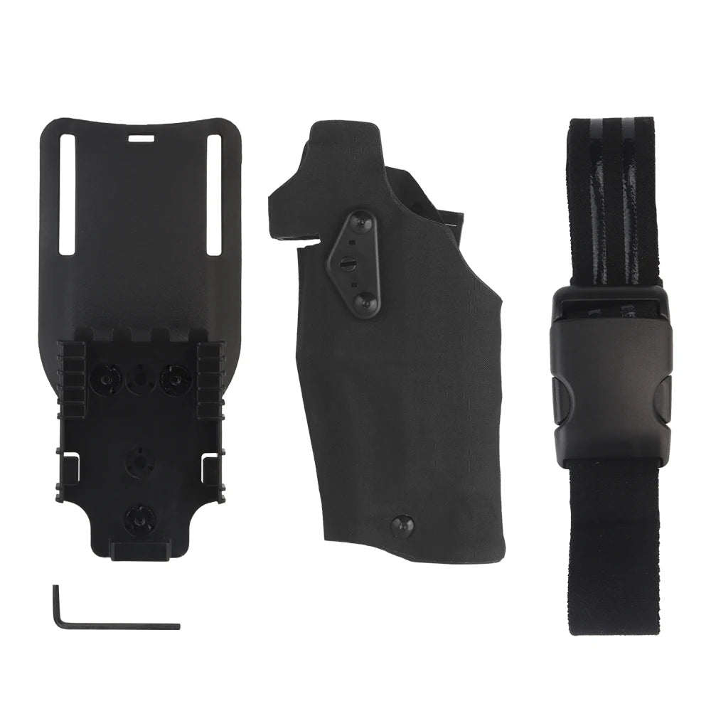 Tactical Gun Holster Glock17 Gen4 with X300 X300U Flashlight Quick Release Drop Leg Holsters Right Left Hand Pistol Gun Carry