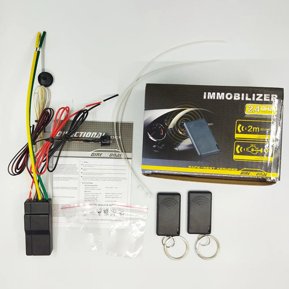 12V Car Immobilizer Auto Car Alarm Auto Intelligent Secret Lock 2-8 Meter Sensor 2.4GHz RFID Auto Hidden Lock Immobilizer Device