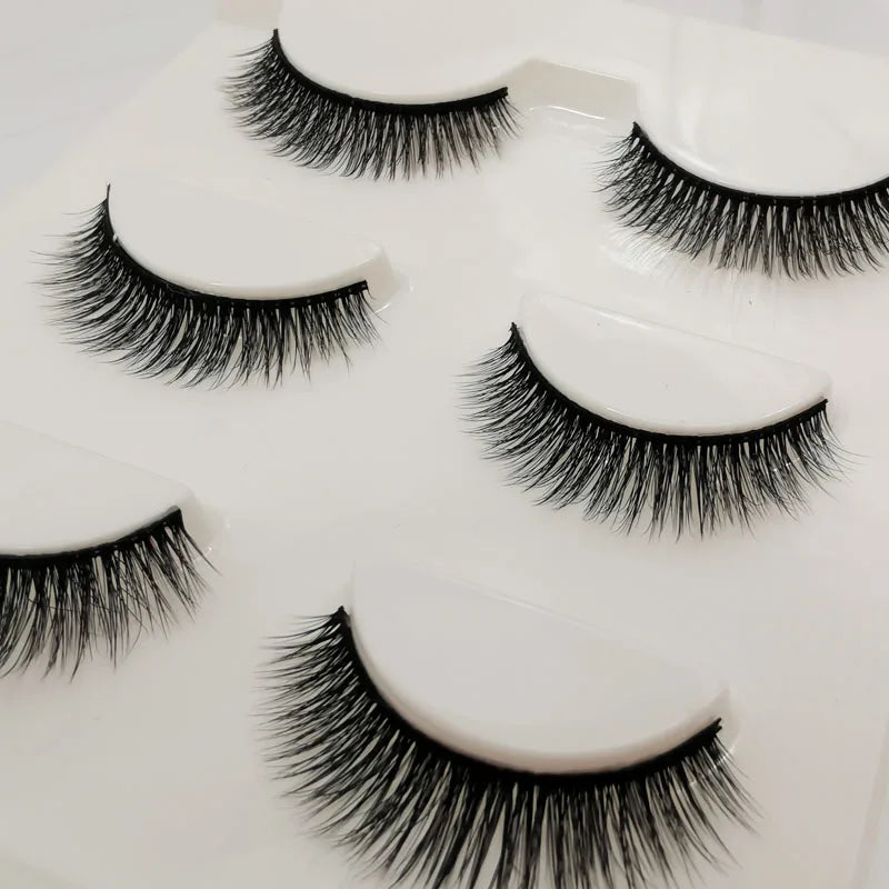 SHIDISHANGPIN 3 pairs 27 styles 3D Faux Mink Hair Soft False Eyelashes Fluffy Wispy Thick Fake Lash Handmade Eyelash Eye Makeup