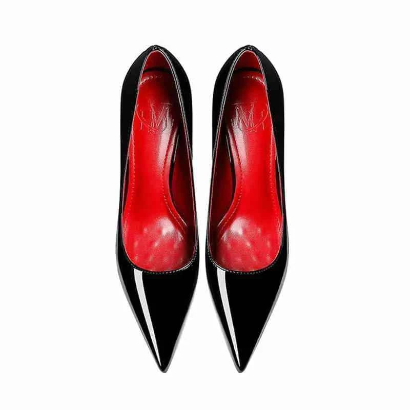 Women's heels 2025 New Luxury Brand Pumps Red Bottom Pointed Toe Rhinestone High Heels Elegant Stiletto Party Prom Ladies Shoes