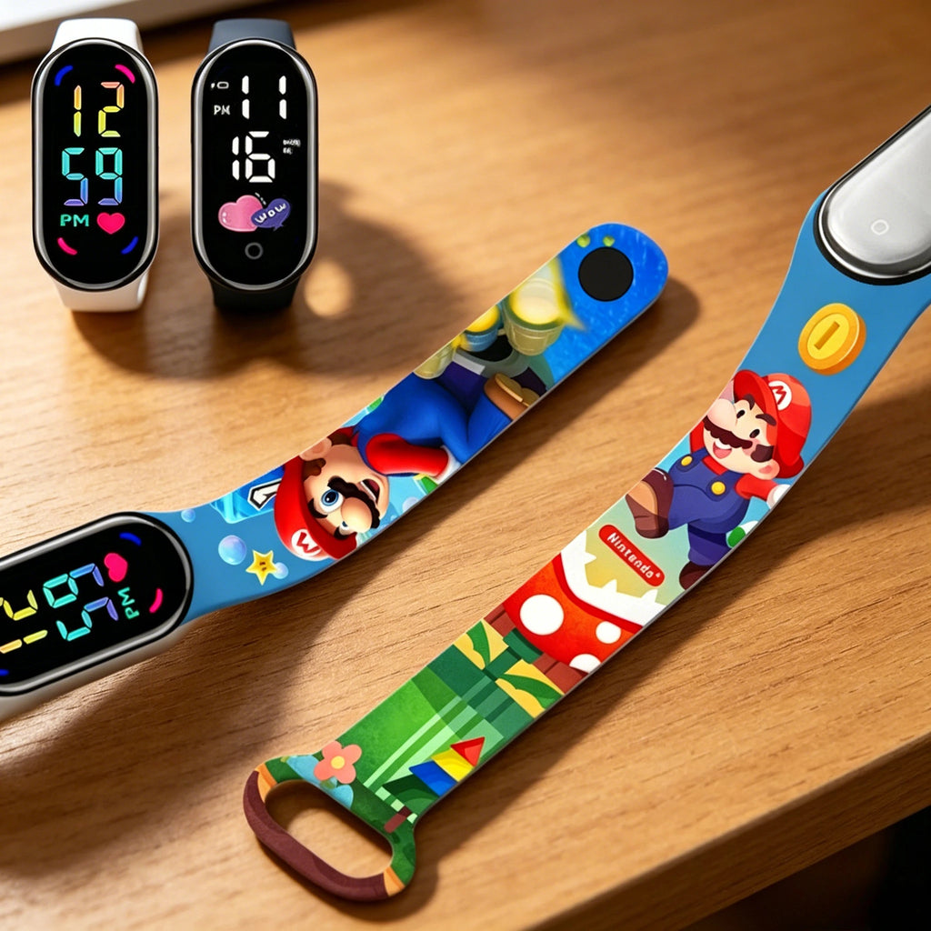 Kids LED Watch Touch Control Digital Watch Silicone Strap Waterproof Sport Wristwatch for Boys Girls Children Birthday Gift