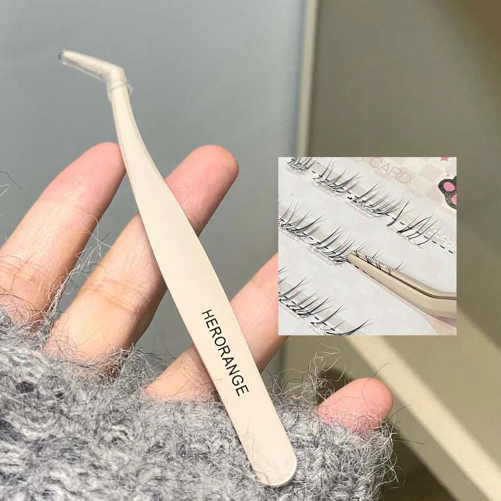Stainless Steel Lower False Eyelashes Tweezer Lashes Extension Hair Removal Tweezers DIY Eyelashes Applicator Makeup Tools