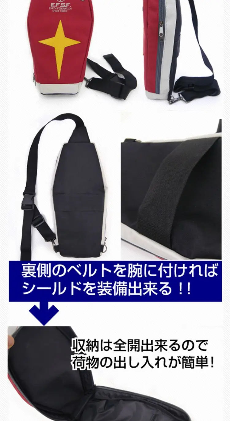 Gundam Mobile Suit Anime Peripheral Federal Army RX-78-2 Shoulder Messenger Bag Student Backpack Sports Outdoor Travel Bag Gift