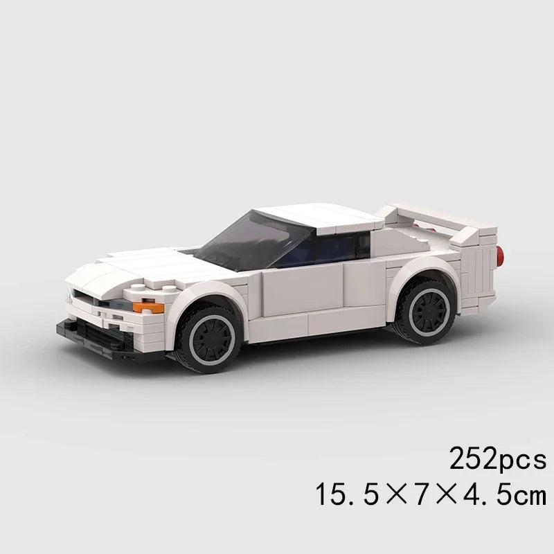 MOC Car Speed RX7 AE86 Chiron R8 Creative Racing Vehicle Model Building Block Super Race brick City Rally Sport Toy Technical
