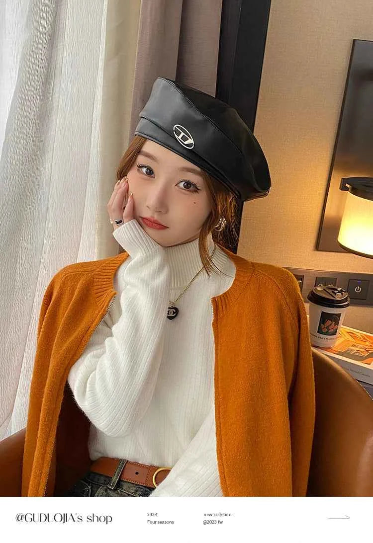 Women's Turtleneck Sweater Winter 2025 Retro with Velvet Lining Thickened Inner Wear Thermal Knitting Bottoming Shirt Pullovers