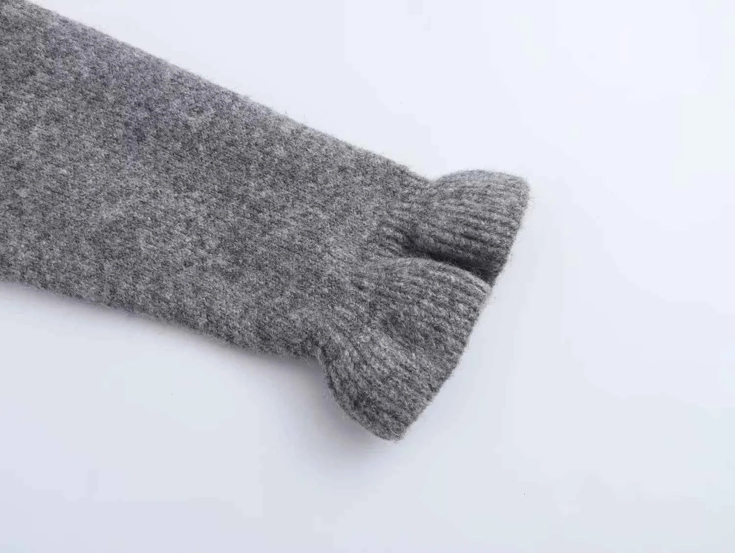 HXAO Sweater Cardigans Ruffle Long Sleeve Knitted Cardigan For Women Autumn Bolero Knitwears Button-Down Bluey Gray Cardigan