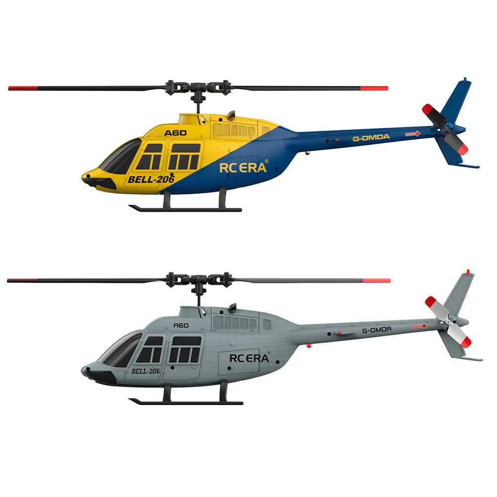RC ERA A60 4CH Helicopter 1/42 Scale BELL-206 Optical Flow Positioning 10min Fly Time 2.4G 120M 6-Axis Gyroscope Brushless Plane