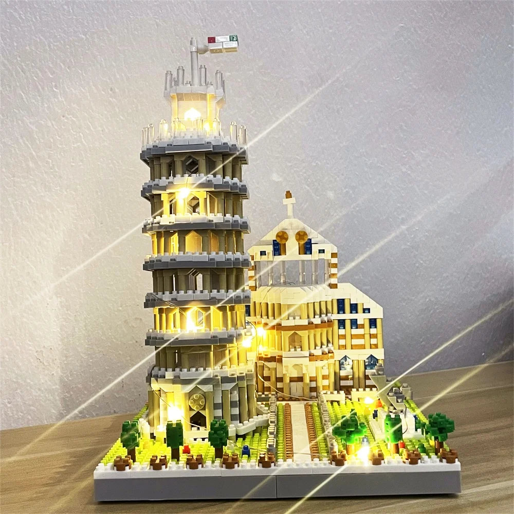 Louvre Model Micro Mini Building Blocks Toys Set: LED-illuminated Iconic Architecture Perfect Decorative Illuminate Your Space