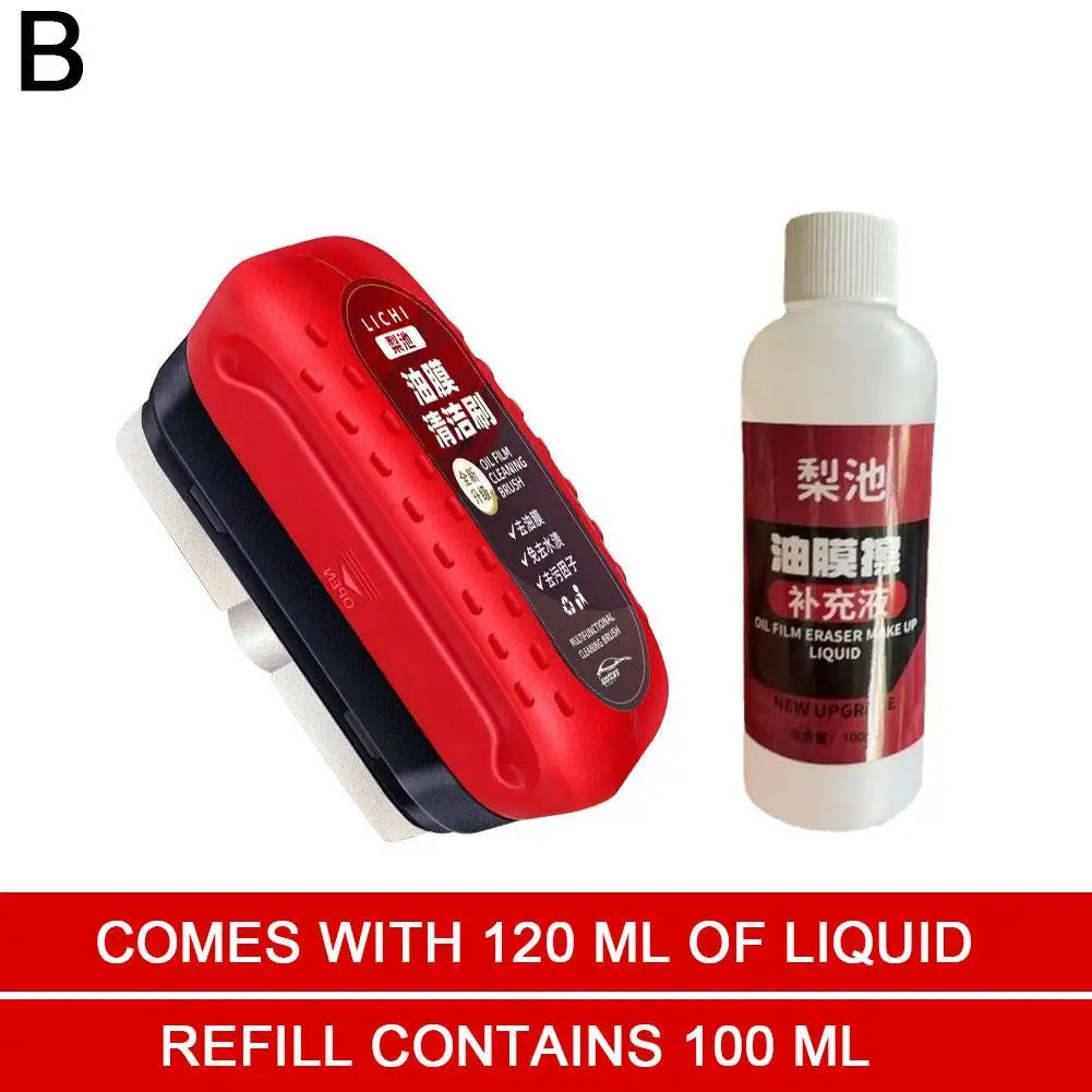 Auto Glass Brightener Powerful Auto Windshield Cleaner Oil Film Remover Window Glass Cleaner Car Cleaning Brush Auto Accessories