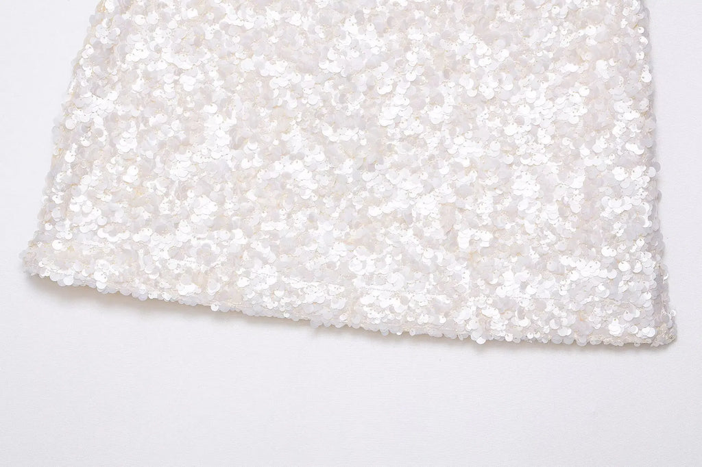 Sexy Woman Sequins Skirt High Waist Versatile Slim Mini Slim Skirts Zipper 2025 Summer Beach Style Women's New Skirt Y2K