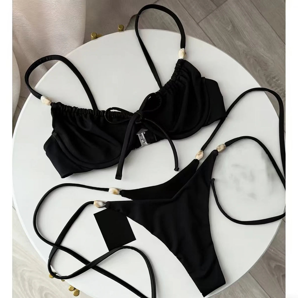 Push Up Bikinis 2026 Sexy Women Swimsuit Swimwear Female Patchwork Bikini Set Biquini Bathing Suit Thong Swimming Suit Beachwear