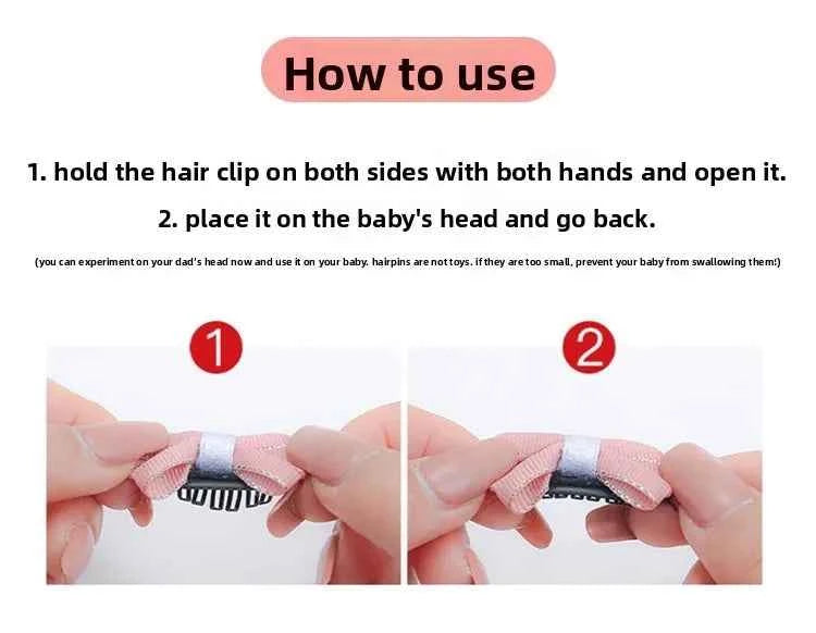 Cute Baby Hair Clip Baby Does Not Hurt Hair Clip Children's Hair Accessories Girls Side Bangs Hair Clip Headdress.