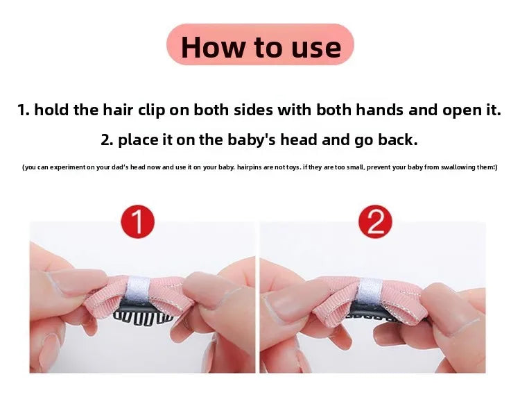 Cute Baby Hair Clip Baby Does Not Hurt Hair Clip Children's Hair Accessories Girls Side Bangs Hair Clip Headdress.
