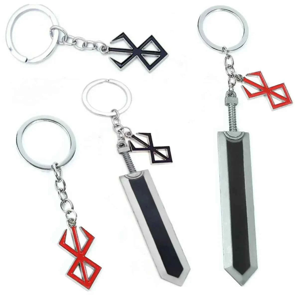 Red & Black Keychain Sword Backpack Pendant Wholesale Customized Bulk Jewelry Accessories for Men Women