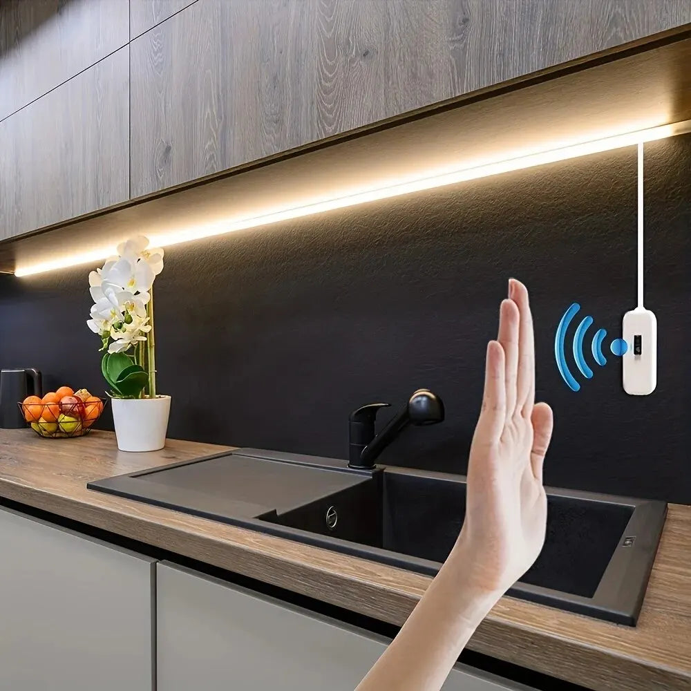 1M LED Night Lamp USB Motion Sensor Dimming LED Strip Lights Nightlights TV Backlight Kitchen Hand Sweep Waving Tape Diode
