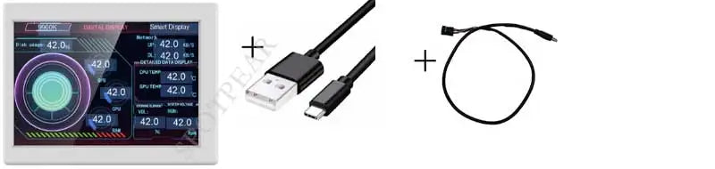 Computer Monitor 3.5inch LCD Display Screen PC CPU GPU RAM IPS Monitor USB Type C Secondary Screen