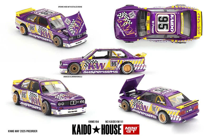 MINI GT 1:64 LB-Super S15 SILVIA ATHLETE RX-7 VeilSide R32 White M3 Kaido KW V1 Diecast Model Car
