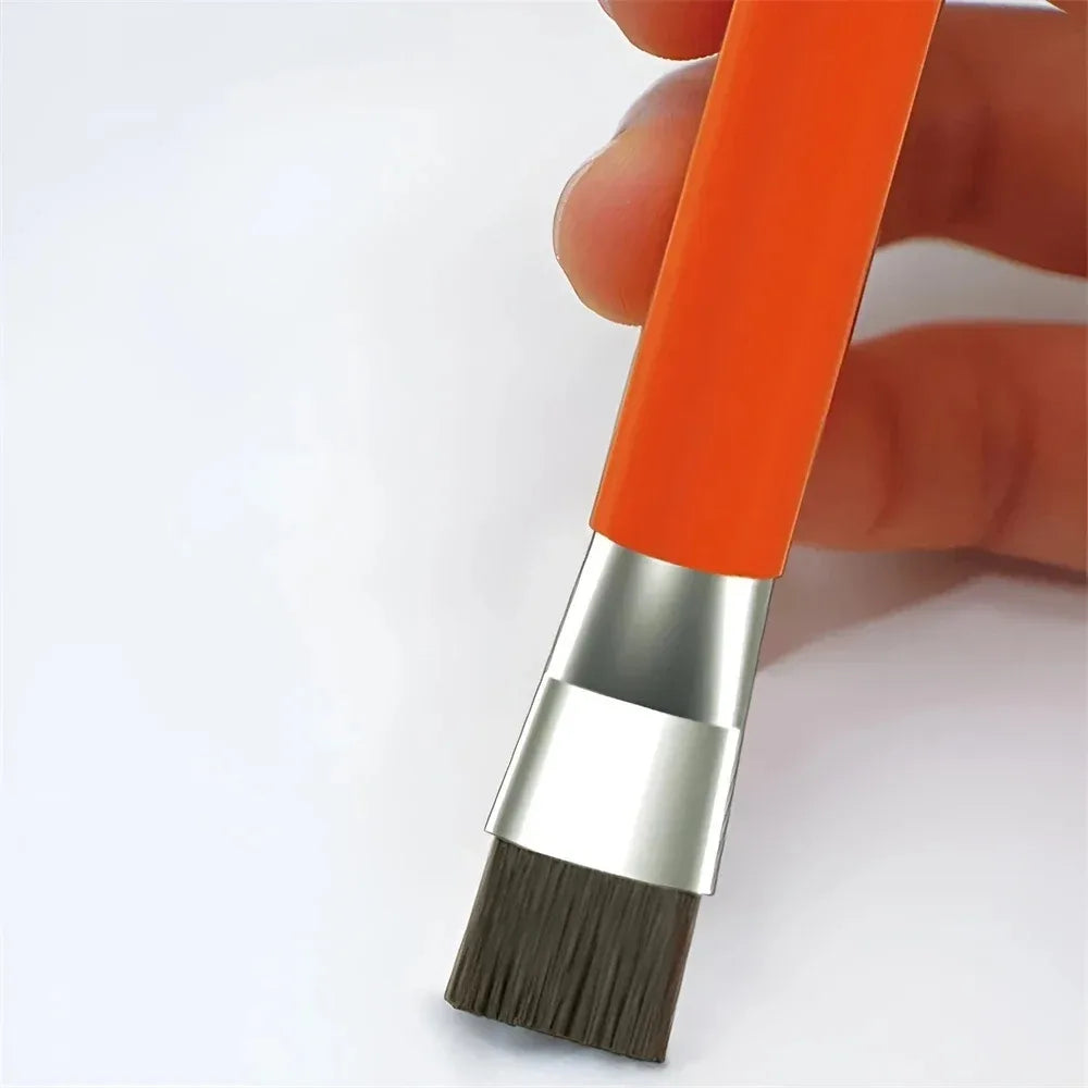 Safe double-ended brush circuit board repair for integrated circuit chips, cleaning of mobile phone/computer motherboards