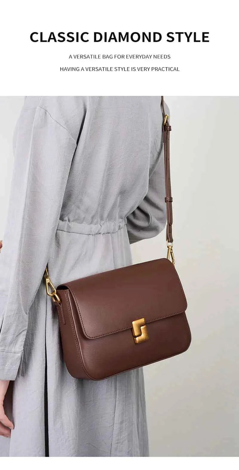 100% Genuine Leather Women's Shoulder Bag High Quality Luxury Designer Crossbody Bags Fashion Cowhide Female Handbags