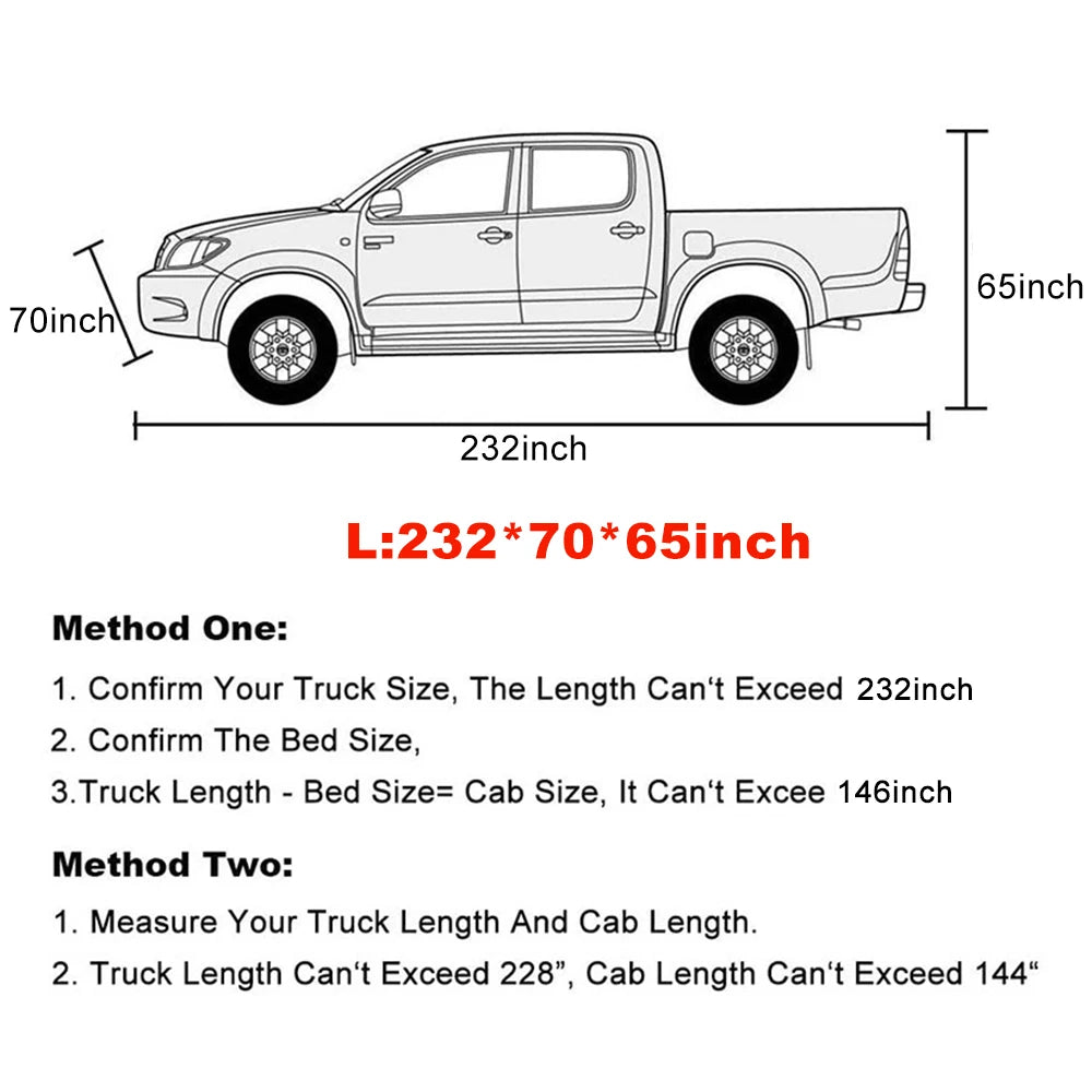 Truck Cover All Season Car Cover for Pickup Truck Against Dust Windproof UV Protection Car Cover w/ Fluorescent Reflective Strip