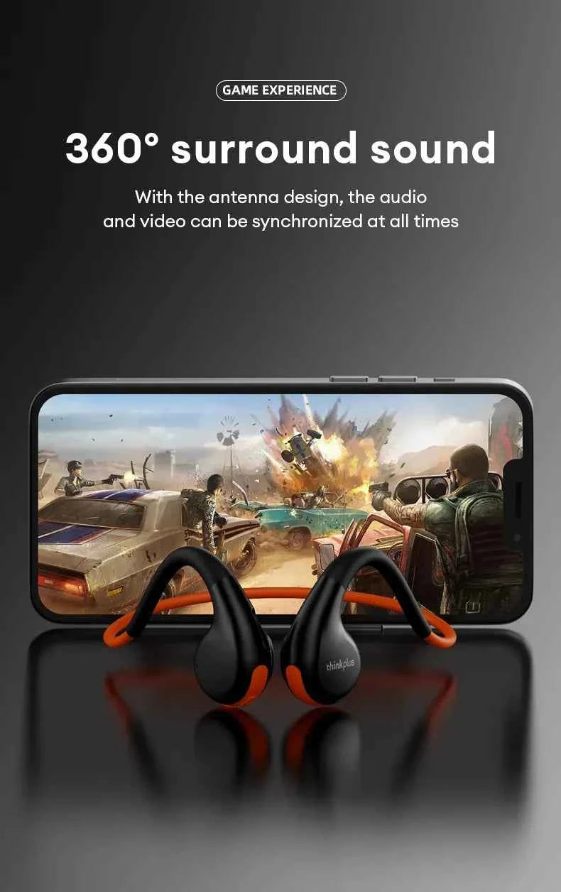 Original Lenovo X7 Air Conduction Headphone Wireless Bluetooth 5.3 Earphones Bone Conduction Sports Headset Outdoor EarHook Mic