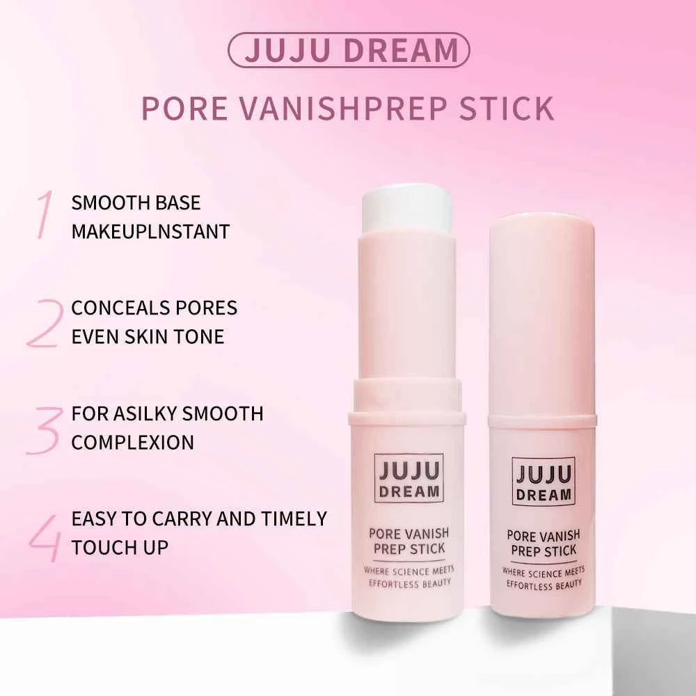 JUJU DREAM Pore Vanish Prep Stick - Pore Minimizing Primer Stick, Oil Control Face Base for Smooth Makeup