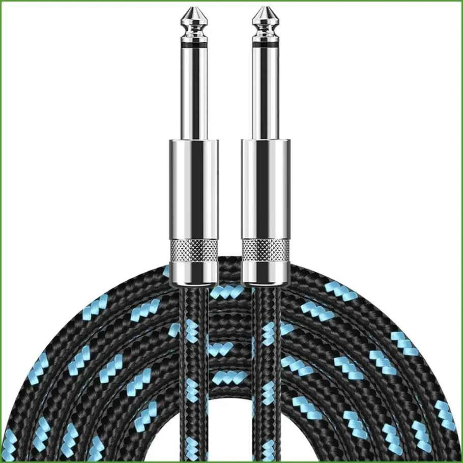 Guitar Cable 10/20ft Electric Instrument Bass AMP Cord for Electric Guitar Mandolin, Pro Audio (Right Angle to Straight, Black)