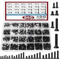 860 PCS Small Computer Screws Assortment Kit, Black Tiny Eyeglass Screws M1.2 M1.4 M1.7 M2 M2.5 M3, PC & Laptop SSD Hard Drive C