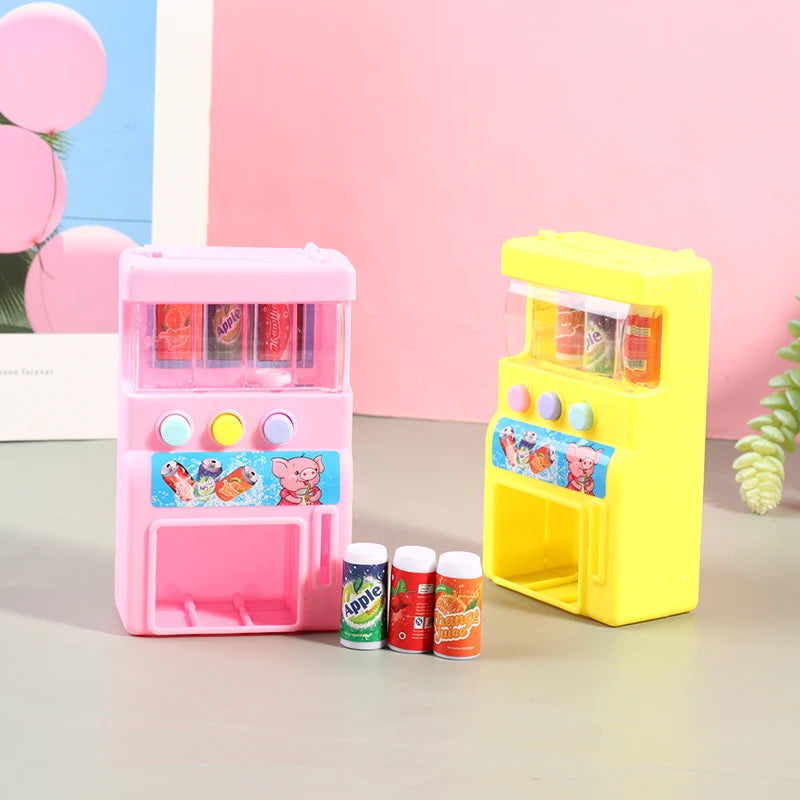 Kids Simulation Self-service Vending Machine with Mini Coins Drinks Play Toys