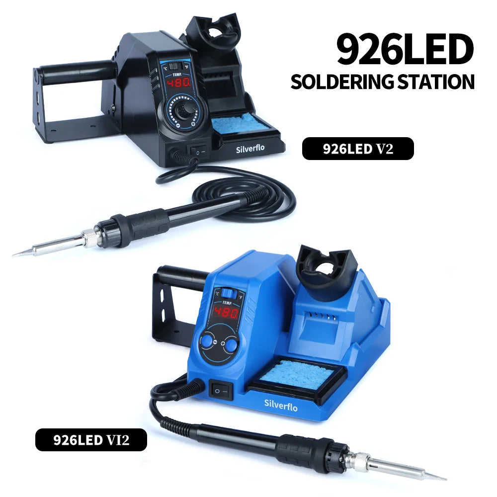 Silverflo 926LED-V Series Soldering Station Thermostatic Soldering Iron Station Welding Rework Station with Sleep Mode