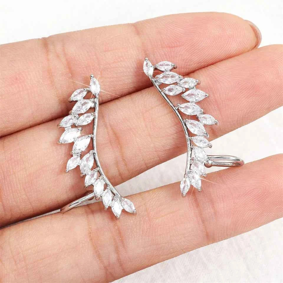 Yupsk Sparkling Cubic Zirconia Stud Earrings Gorgeous Female Wedding Party Fashion Ear Piercing Accessories for Women