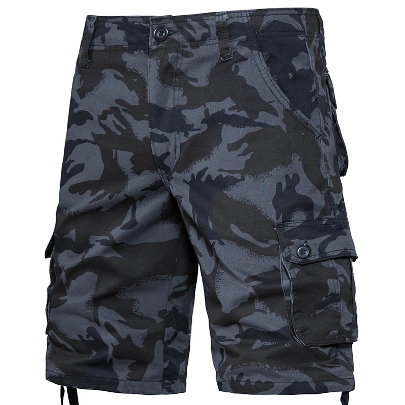 Tactical Cargo Shorts Men Camo Joggers Shorts Casual Outdoor Sports Half Pants Pocket Cotton Breathable Cargo Shorts