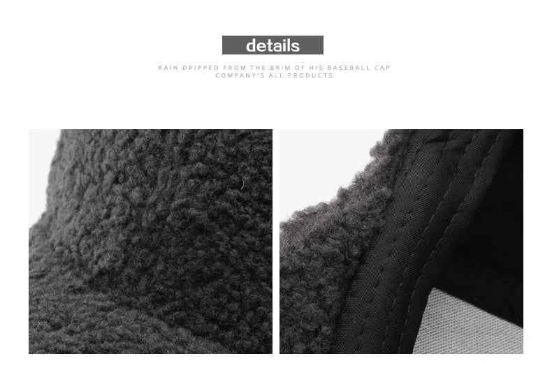 Autumn Winter Baseball Cap Women Artificial Lamb Wool Hats Keep Warm Cap Plush Baseball Caps Spring Baseball Cap Solid Sunshade