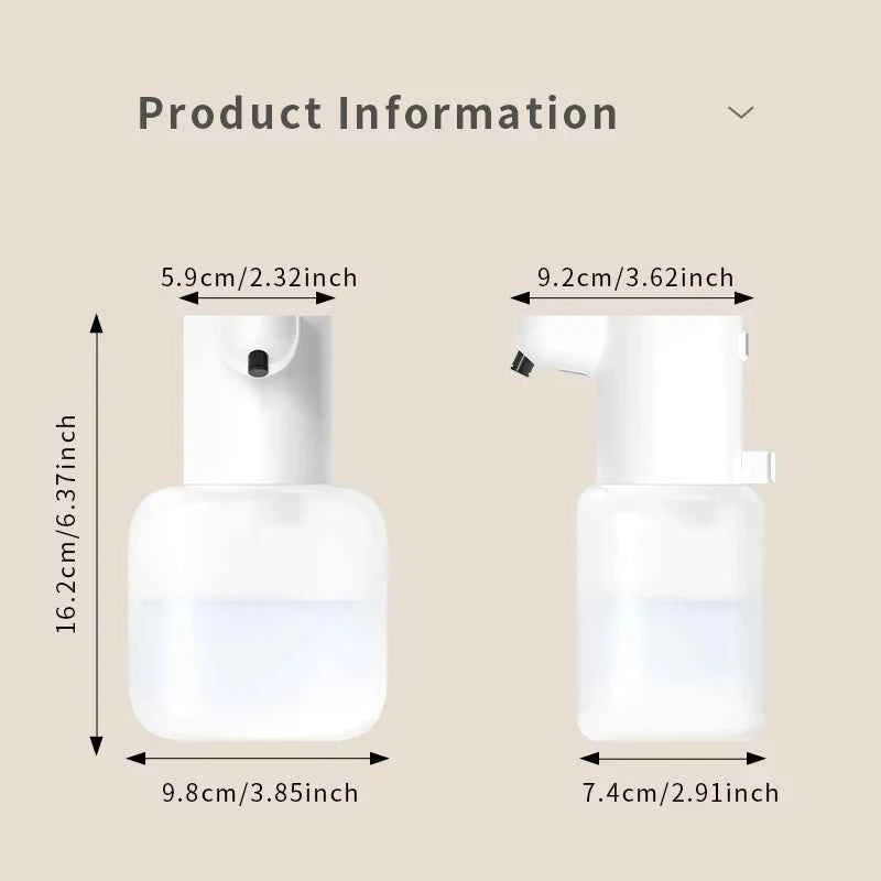 New Wall Mounted Automatic Soap Dispenser Foam Smart Hand Washing Machine 500ml Liquid Rechargeable Bathroom Induction Sensor