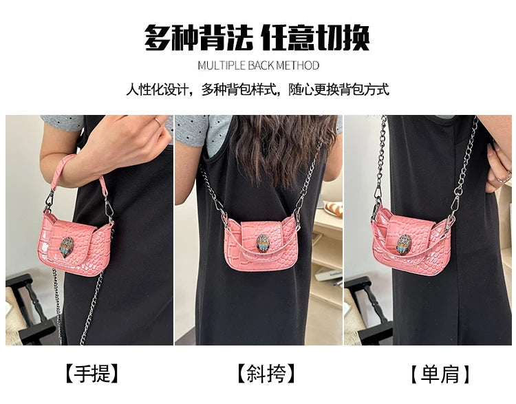 Best Superstar Show Original Diaper Bag, Retro Textured Leather, High-End Minimalist Crossbody Handbag For Party