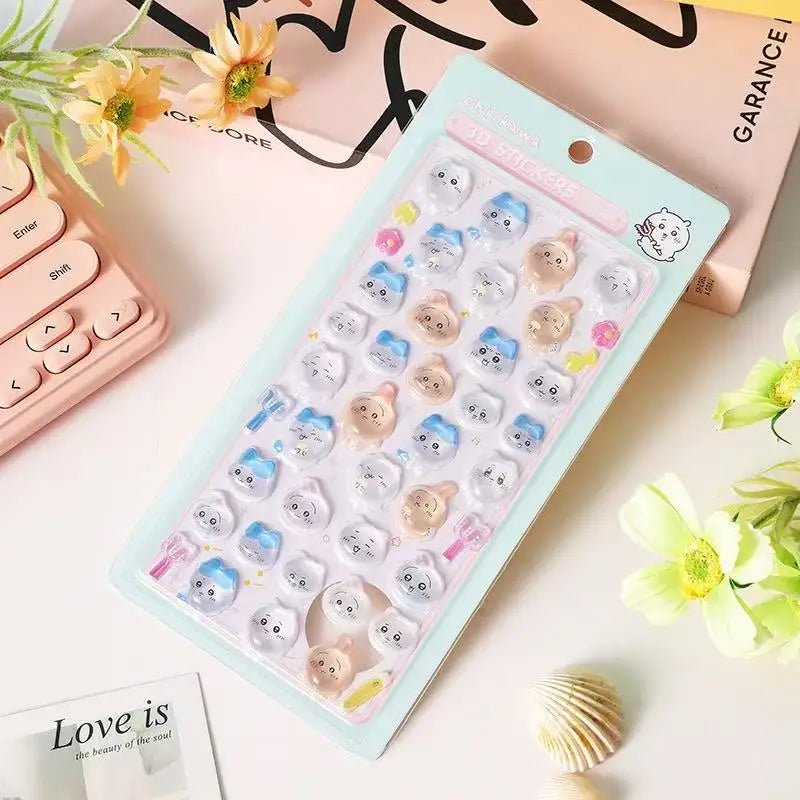 3D Stereo Relief Stickers Kawaii Cartoon Waterproof DIY Decor Stickers Phone Laptop Scrapbook Notebook Luggage Decal Gift Toys
