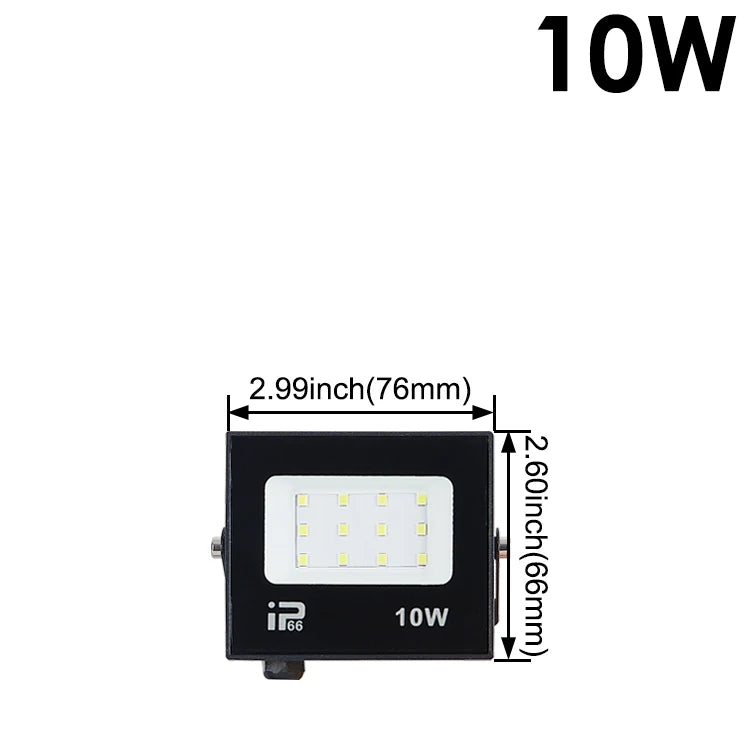 LED Flood Light Spotlight AC220V 100W 200W IP66 Waterproof LED Black Shell Garden Street Gate Wall Floodlights