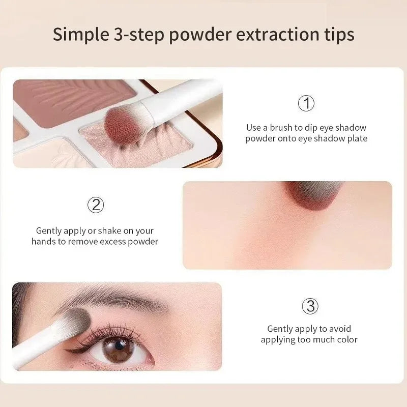 5/8/10Pcs Natural Eye Makeup Brushes Set Detail Eyeshadow Brush Makeup Brush White Ultra Soft Eyeshadow Eyeliner Makeup Tool