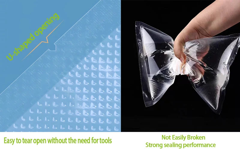 JKUOO Vacuum Sealer Bags Rolls for Food - Freezer Roll Bags - Food Saver Compatible with Vacuum Sealer Machines