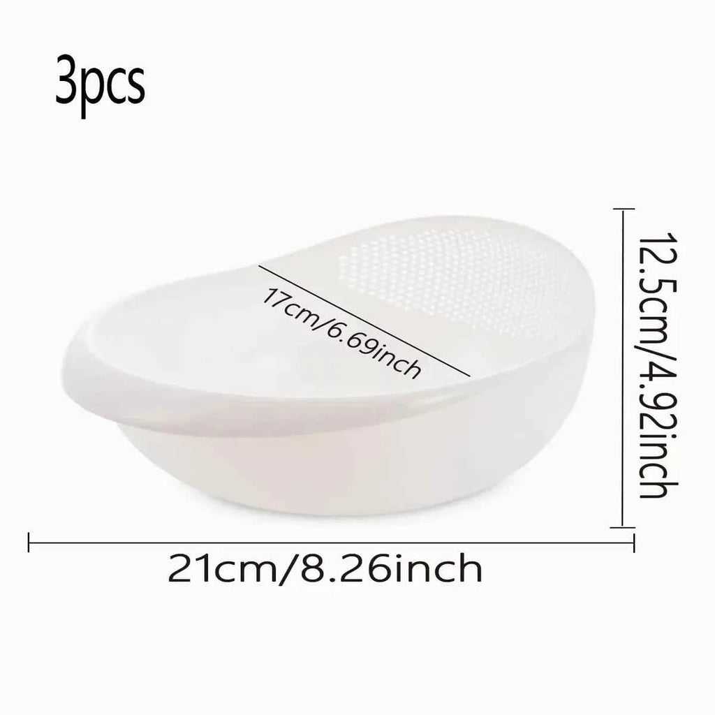 1/3pcs-Household Vegetable Washing Basket Fruit Basin Rice Drainage Basket Kitchen Supplies Small Tools Multi-purpose
