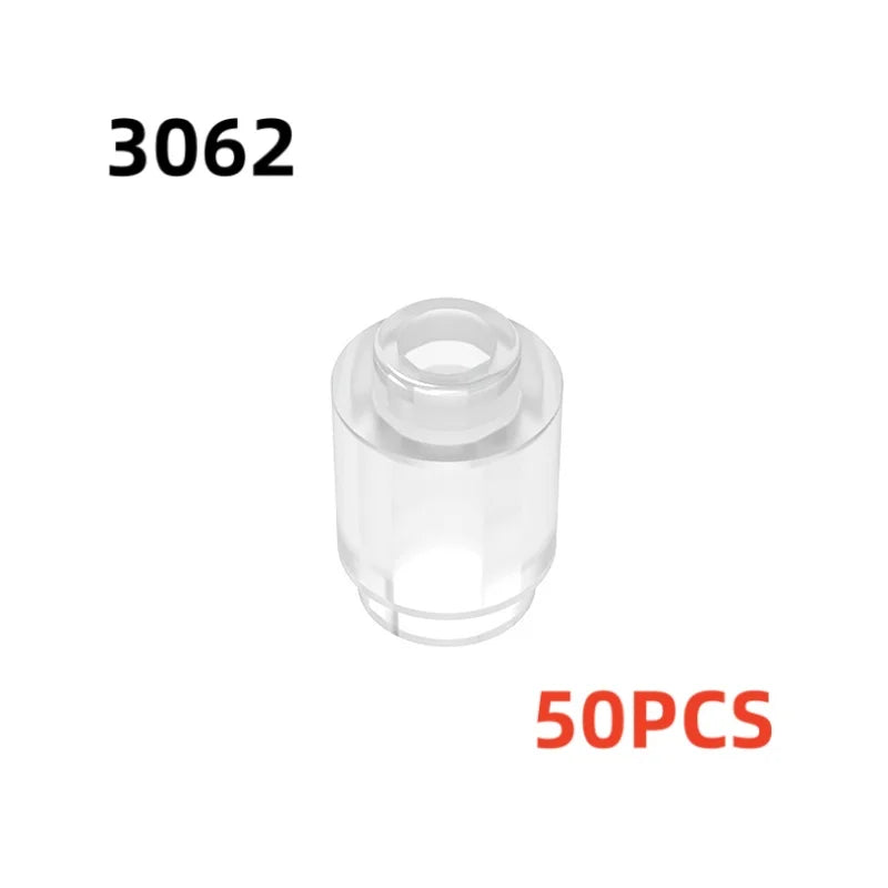 50PCS 3062b 30068 35390 3062 Accessories 1x1 Cylindrical Brick DIY Buildings Blocks Educational Toys City Toy