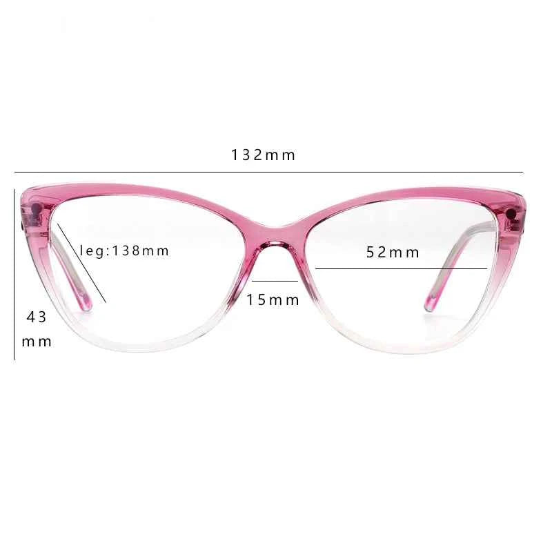 Ceofy Women Clip On Optical Glasse Frame Polarized Sunglasses Magnetism Vintage Cat Eye Eyewear Eyeglasses Frame High Quality
