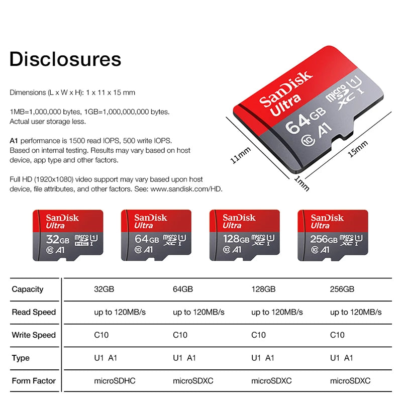 Memory Card 512GB 256GB 128GB 64GB 32GB 100MB/S Micro sd card UHS-1 flash card Memory Microsd SD + card reader adapter