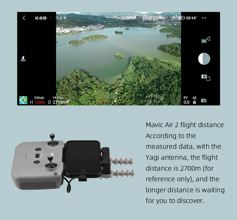 Antenna Signal Booster for DJI Mini 4K/Mini 4/4Pro/Mavic 3 Classic/Mavic Air 2 Drone RC-N1/N2 Remote Controller Range Extender