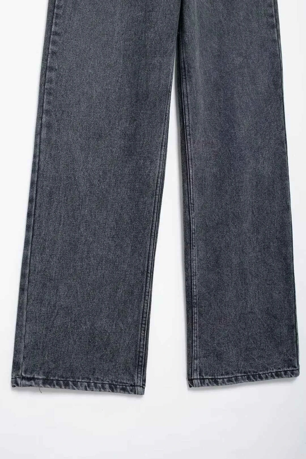 HH 2024 Women's Street Fashion Denim Blue Jeans Distressed Patchwork High Waist Zipper Fly Ripped Retro Long Pants
