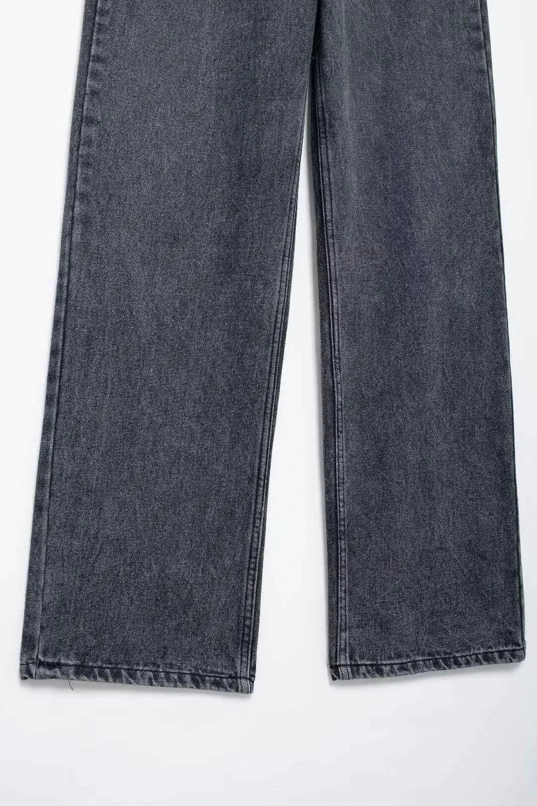 HH 2024 Women's Street Fashion Denim Blue Jeans Distressed Patchwork High Waist Zipper Fly Ripped Retro Long Pants